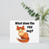 Carte Postale Que dit le Fox vêtements et cadeaux (Debout devant)