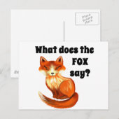 Carte Postale Que dit le Fox vêtements et cadeaux (Devant / Derrière)