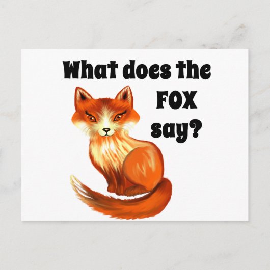 Carte Postale Que dit le Fox vêtements et cadeaux (Devant)