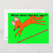 Carte Postale Que dit le renard ? (Devant / Derrière)