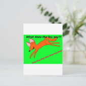 Carte Postale Que dit le renard ? (Debout devant)