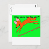 Carte Postale Que dit le renard ? (Devant / Derrière)