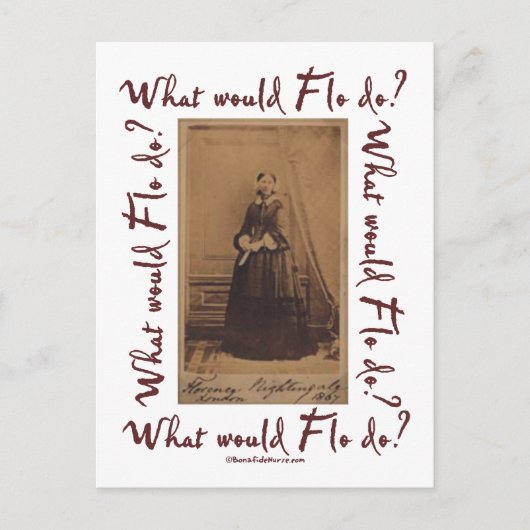 Carte Postale Que ferait Flo ? Florence Nightingale (Devant)