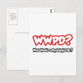 Carte Postale Que ferait un psychologue ? (Devant / Derrière)