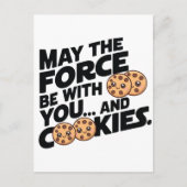 Carte Postale Que la force soit avec vous et les cookies (Devant)