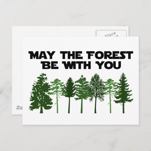 Carte Postale Que la forêt soit avec toi (Devant / Derrière)