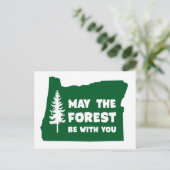 Carte Postale Que la forêt soit avec vous en Oregon (Debout devant)