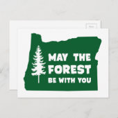 Carte Postale Que la forêt soit avec vous en Oregon (Devant / Derrière)