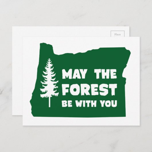 Carte Postale Que la forêt soit avec vous en Oregon (Devant / Derrière)