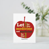 Carte Postale Que la nourriture soit ton médicament APPLE (Debout devant)