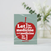 Carte Postale Que la nourriture soit ton médicament Citation d'H (Debout devant)