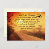 Carte Postale Que la route monte pour vous rencontrer, Bénédicti (Devant / Derrière)