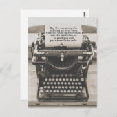 Carte Postale Que la route monte pour vous rencontrer - Voyage e (Devant / Derrière)