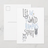 Carte Postale Que le joyeux tapage commence - Bleu (Devant / Derrière)