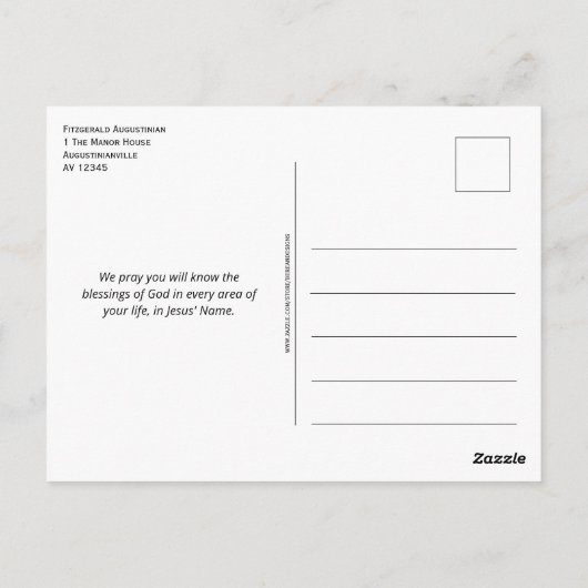 Carte Postale QUE LE SEIGNEUR VOUS BÉNISSE | Numéros 6 Bénédicti (Dos)