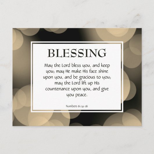 Carte Postale QUE LE SEIGNEUR VOUS BÉNISSE | Numéros 6 Bénédicti (Devant)