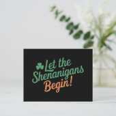 Carte Postale Que les Shenanigans commencent drôle irlandais St  (Debout devant)
