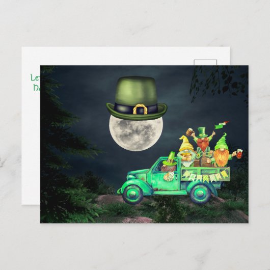 Carte Postale Que les Shenanigans commencent la Saint Patrick (Devant / Derrière)
