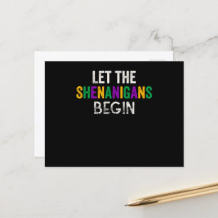 Carte Postale Que Les Shenanigans Commencent Mardi Gras