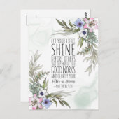 Carte Postale Que Ta Lumière Brille Devant Les Autres, Matthieu (Devant / Derrière)