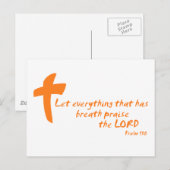 Carte Postale Que tout ce qui respire éveille l'Éternel (Devant / Derrière)