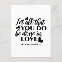 Que tout soit fait dans l'amour - 1 Co 16:14