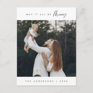 Carte Postale Que Tout Soit Joyeux, Photo Famille De Noël