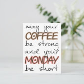 Carte Postale Que Votre Café Soit Fort - Citation Drôle (Debout devant)