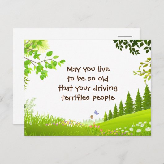 Carte Postale Que vous viviez assez vieux pour plaisanter dans l (Devant / Derrière)