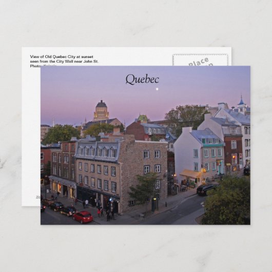 Carte postale Québec (Devant / Derrière)