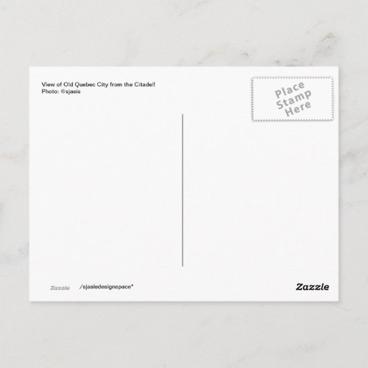 Carte postale Québec (Dos)