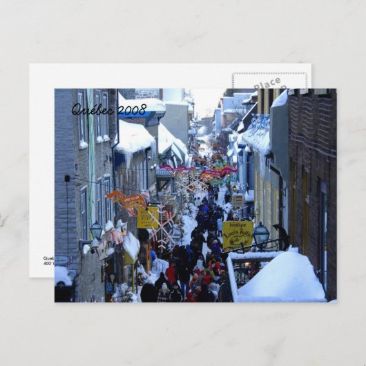 Carte Postale Québec 2008 (Devant / Derrière)
