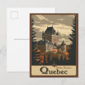 Carte Postale Québec, Canada Majesté du Château Frontenac (Devant / Derrière)