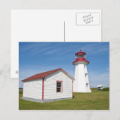 Carte Postale Québec, Canada. Phare du cap D'Espoir. (Devant / Derrière)