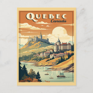 Carte Postale Québec, Canada rétro