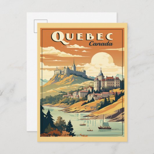 Carte Postale Québec, Canada rétro (Devant / Derrière)