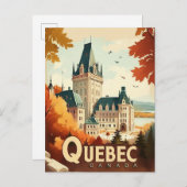Carte Postale Québec, Canada Vintage voyage (Devant / Derrière)