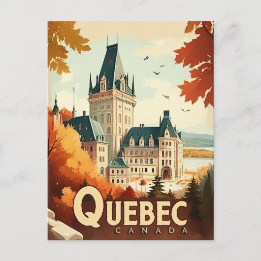 Carte Postale Québec, Canada Vintage voyage (Devant)