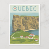 Carte Postale Québec Canada Voyage à l'ancienne (Devant)