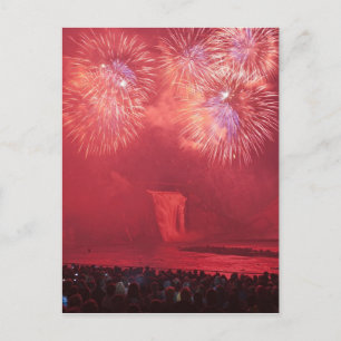 Carte Postale Québec, Québec, Canada. Feux d'artifice au Parc