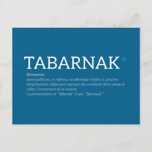 Carte Postale Québec Tabarnak Juron Joual Humour Français