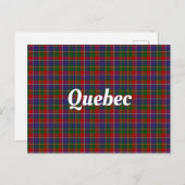 Carte Postale Québec Tartan Plaid (Devant / Derrière)