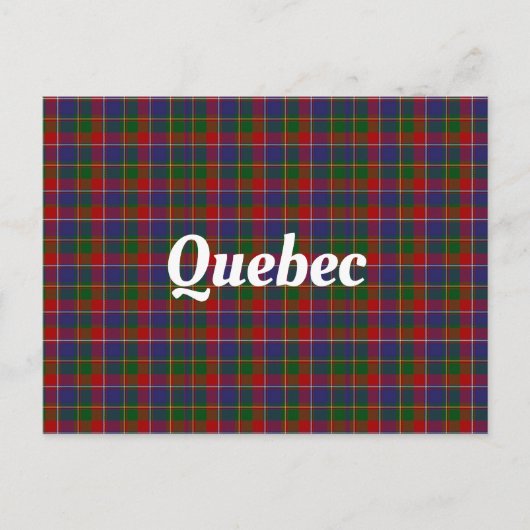Carte Postale Québec Tartan Plaid (Devant)