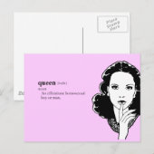 CARTE POSTALE QUEEN (Devant / Derrière)