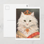 Carte postale Queen Chat vintage (Devant / Derrière)
