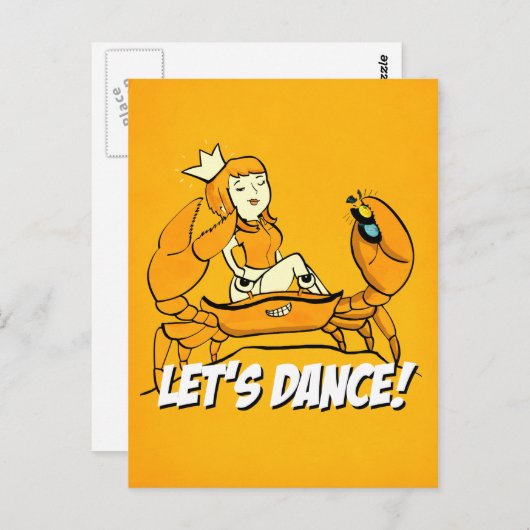 Carte Postale Queen Crab Reggae Girl (Devant / Derrière)