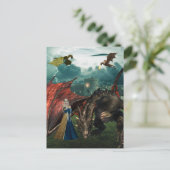 Carte Postale Queen Dragons Wyvern Fire Respiration Castle (Debout devant)