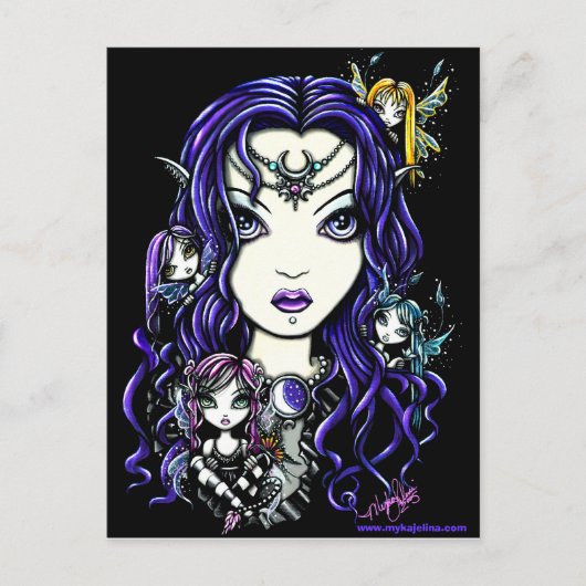 Carte postale Queen Fae Dark Faery Goddess (Devant)