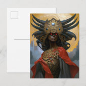 Carte Postale Queen Goddess Imaginaire Art (Devant / Derrière)