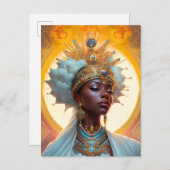 Carte Postale Queen Goddess Imaginaire Art (Devant / Derrière)